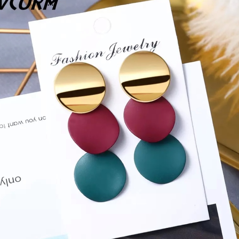 Vintage Button Earrings